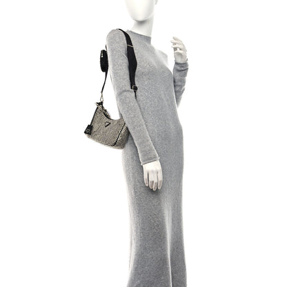 Prada Satin Crystal Re-Edition 2005 Shoulder Bag Cristal 3 of 11