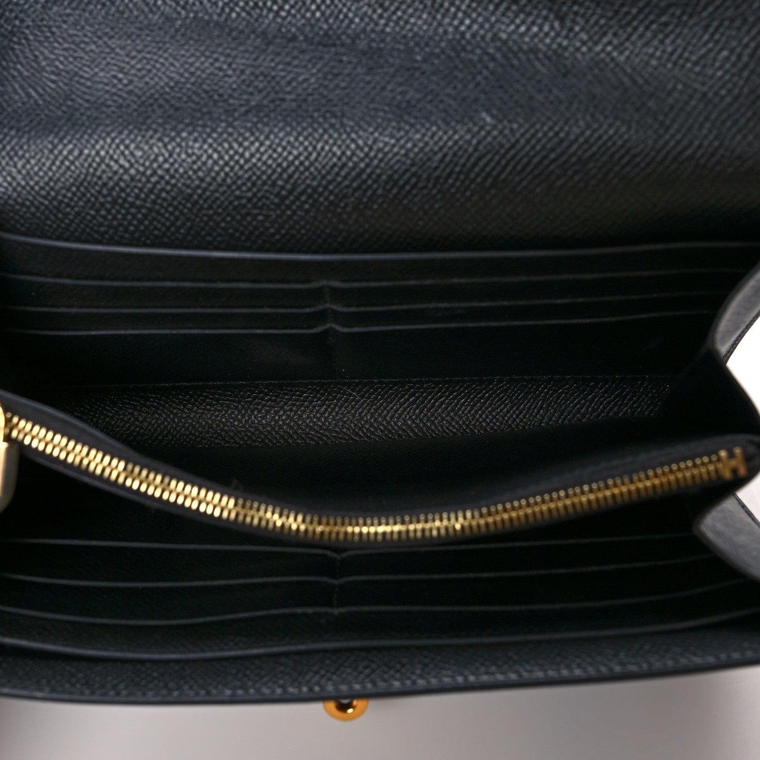 Hermes Epsom Kelly Longue Wallet Black 6 of 9