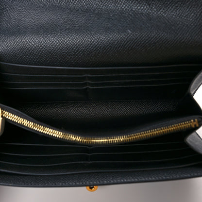 Hermes Epsom Kelly Longue Wallet Black 6 of 9