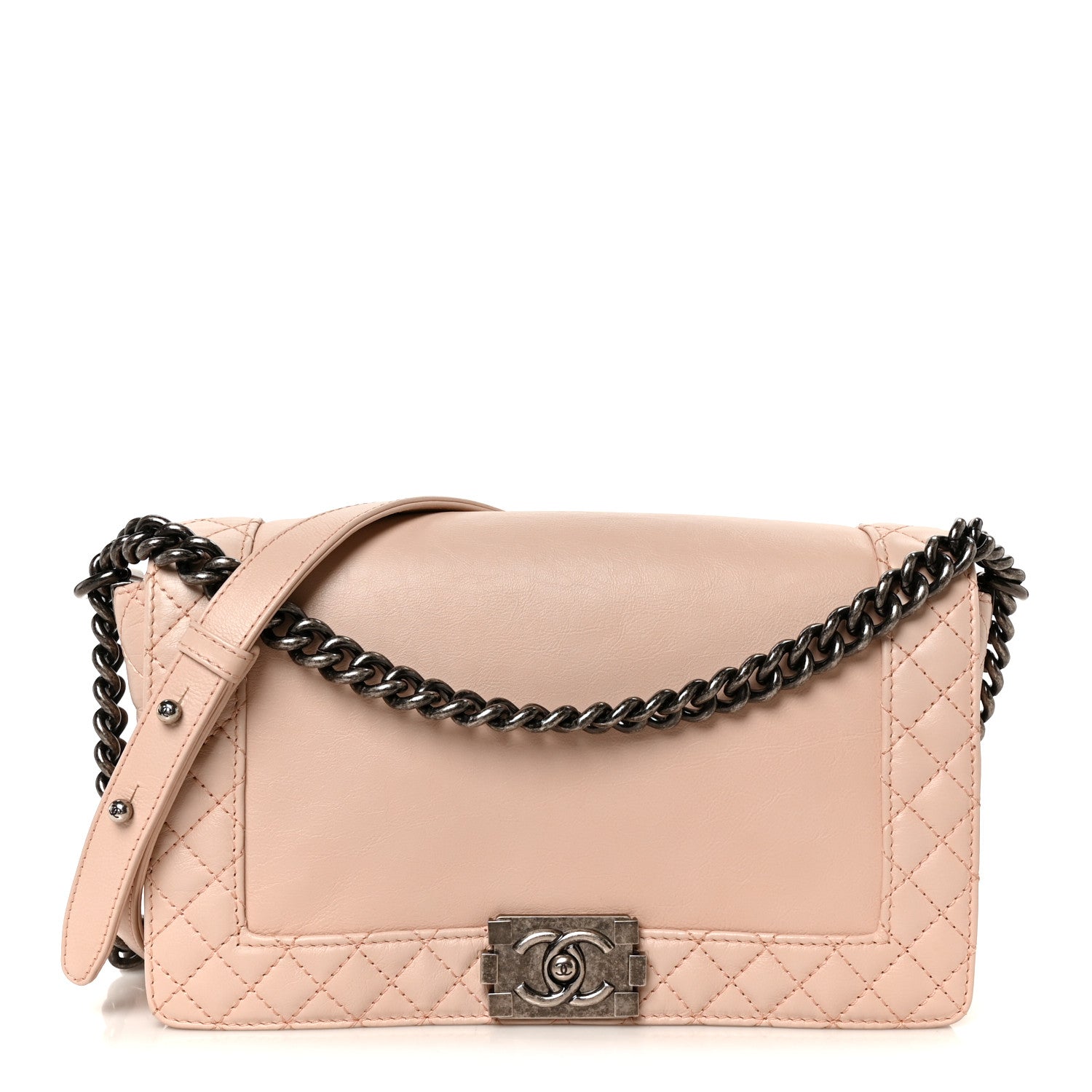 Chanel Calfskin New Medium Boy Reverso Flap Light Pink 1 of 12