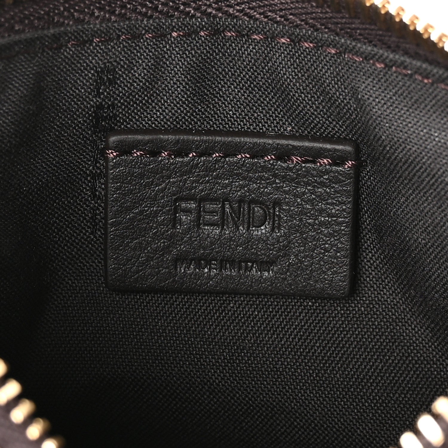 Fendi Fabric Jacquard FF 1974 Baguette Mini Pouch Tobacco Moro Sand 5 of 10