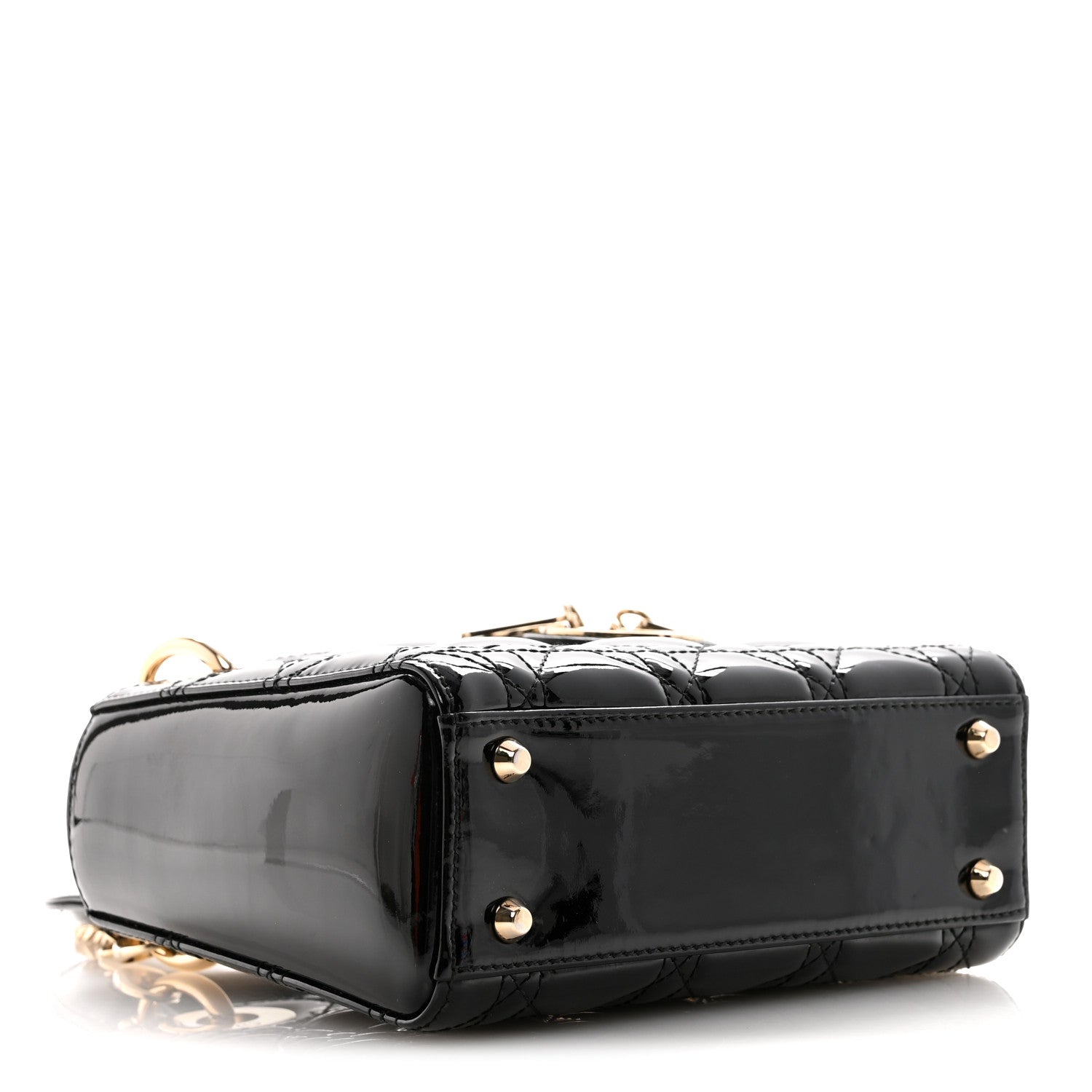 Christian Dior Patent Cannage Mini Lady Dior Black 4 of 10