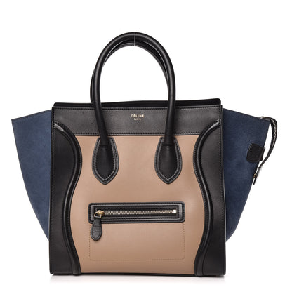 Celine Smooth Calfskin Suede Mini Tri-Color Luggage Beige 1 of 16