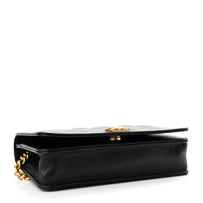 Chanel Caviar Quilted Boy Wallet On Chain WOC Black 4 of 11