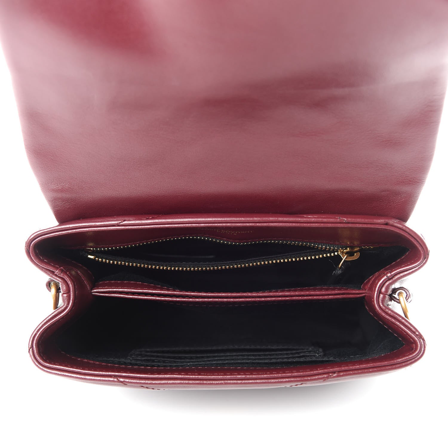 Saint Laurent Calfskin Y Quilted Monogram Toy Loulou Monogram Crossbody Bag Rouge Legion 5 of 9