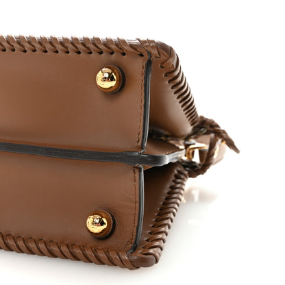 Fendi Vitello King Shiny Nappa Intreccio Petite Peekaboo I SEE U Satchel Gianduia 9 of 9