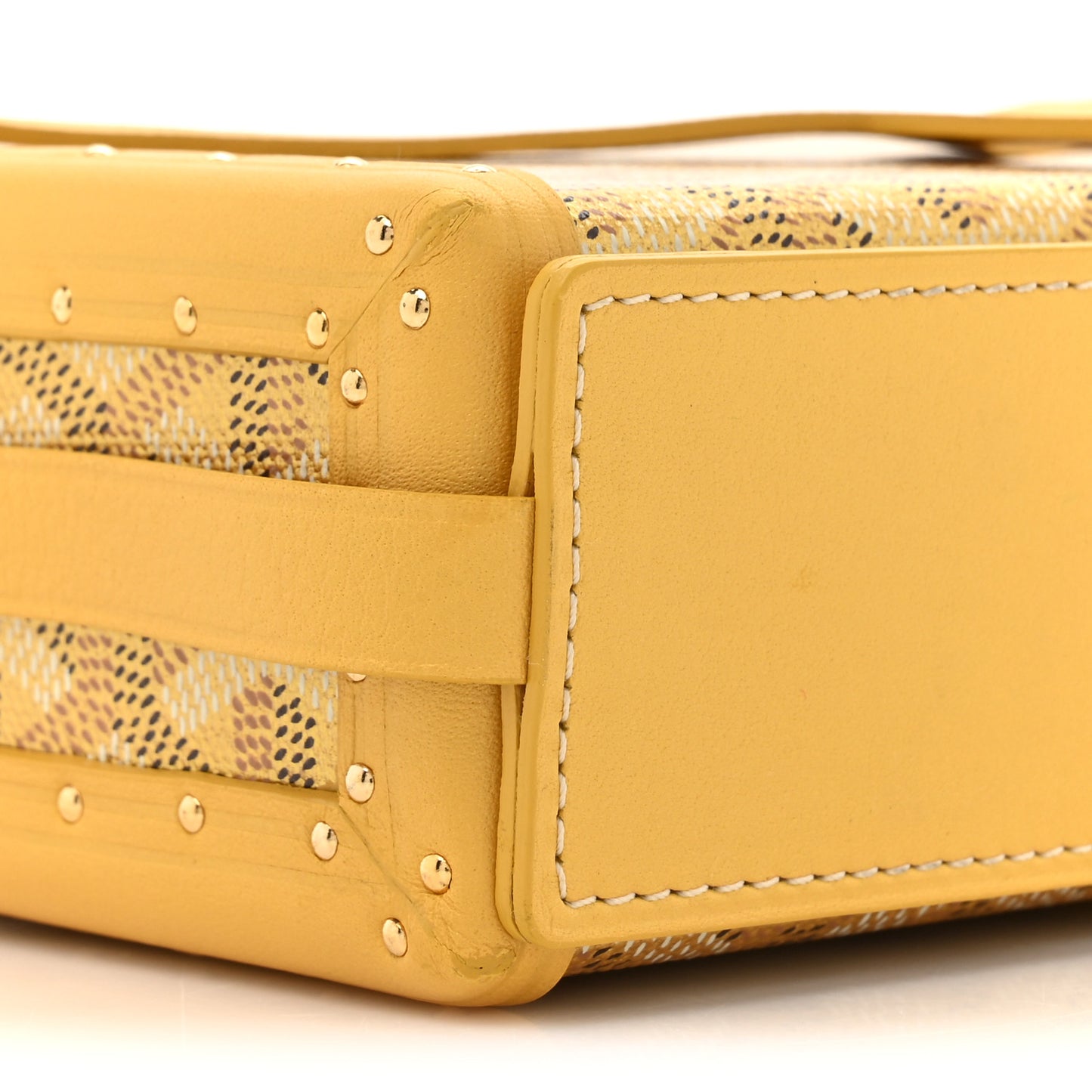 Goyardine Precious Metals Minaudiere Trunk Bag Gold