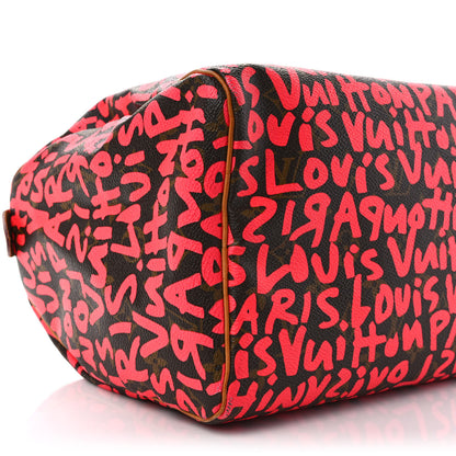 Louis Vuitton Monogram Graffiti Speedy 30 Fuchsia 8 of 9