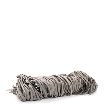 Stella McCartney Shaggy Deer Fringe Mini Falabella Tote Grey 4 of 9