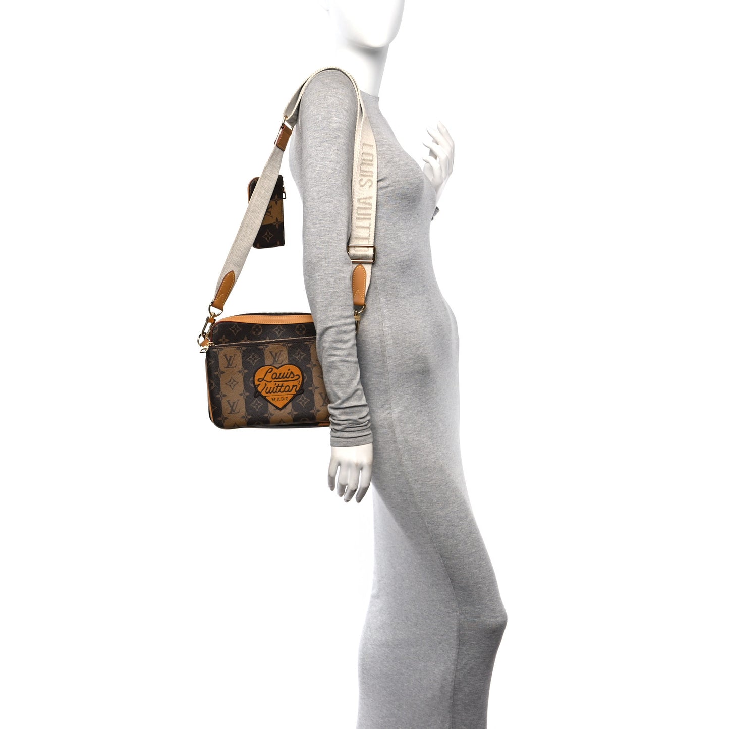 X NIGO Reverse Monogram Stripes Trio Messenger