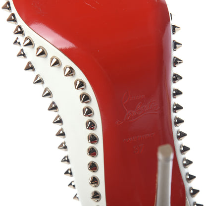 Christian Louboutin Kid Specchio Dorispiky 100 Pumps 37 Neige Colombe 6 of 7