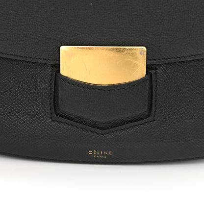 Celine Grained Calfskin Medium Trotteur Black 11 of 17