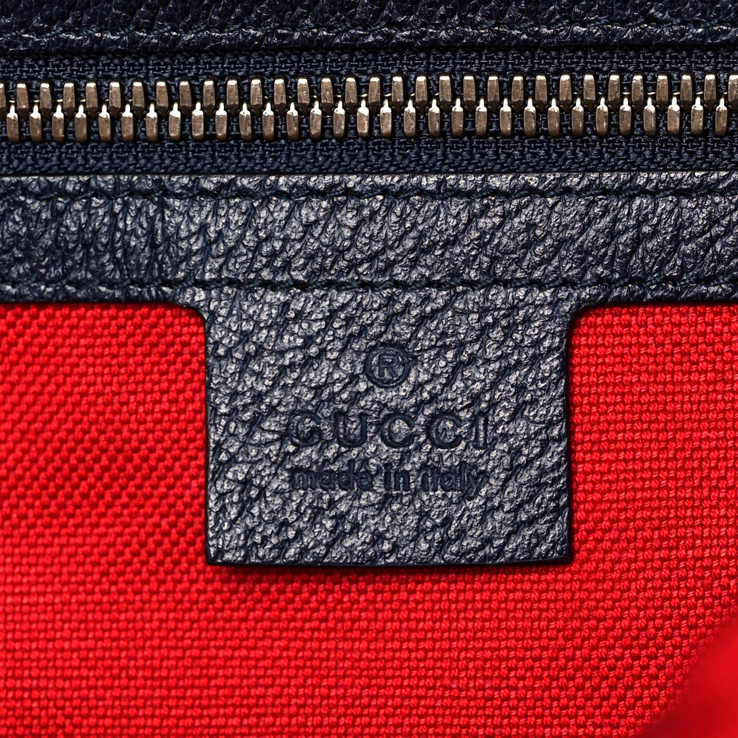 Gucci Covered Wool GG Monogram Small Double Buckle Backpack Navy Red 6 of 13