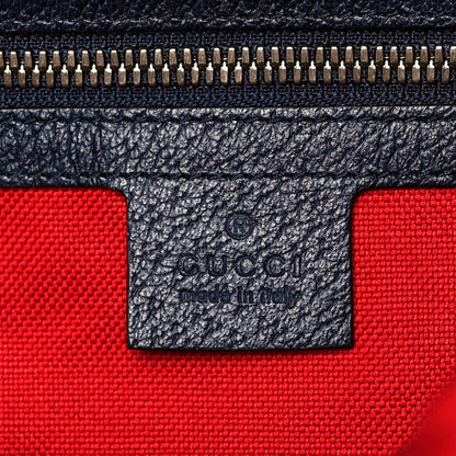 Gucci Covered Wool GG Monogram Small Double Buckle Backpack Navy Red 6 of 13