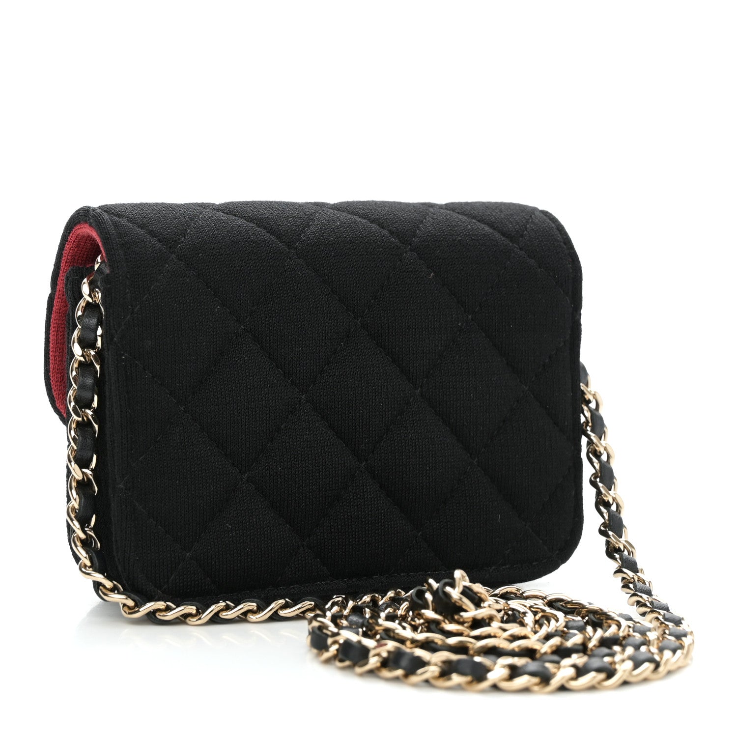 Chanel Jersey Quilted Micro Mini Flap Black 3 of 11