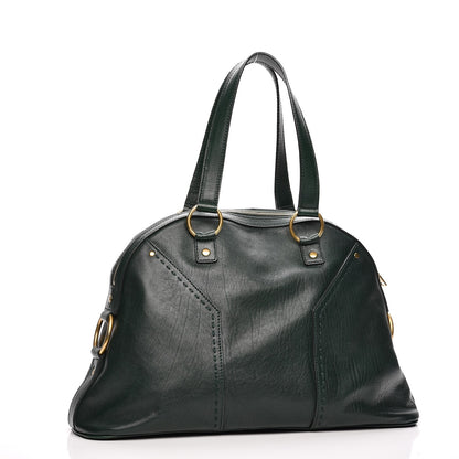 Saint Laurent Calfskin Large Muse Green 3 of 10