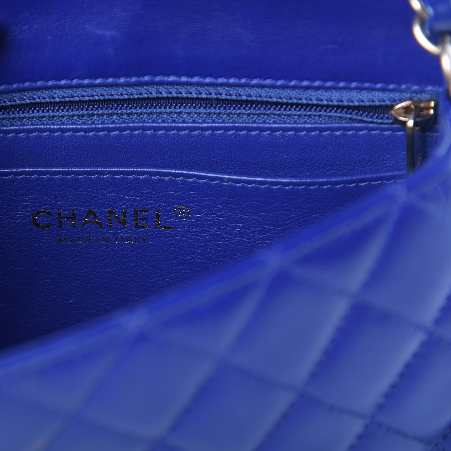 Chanel Lambskin Quilted Mini Rectangular Flap Royal Blue 6 of 11