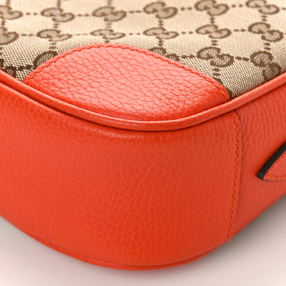 Gucci Monogram Dollar Calfskin Mini Bree Messenger Bag Beige Ebony Sun Orange 8 of 8