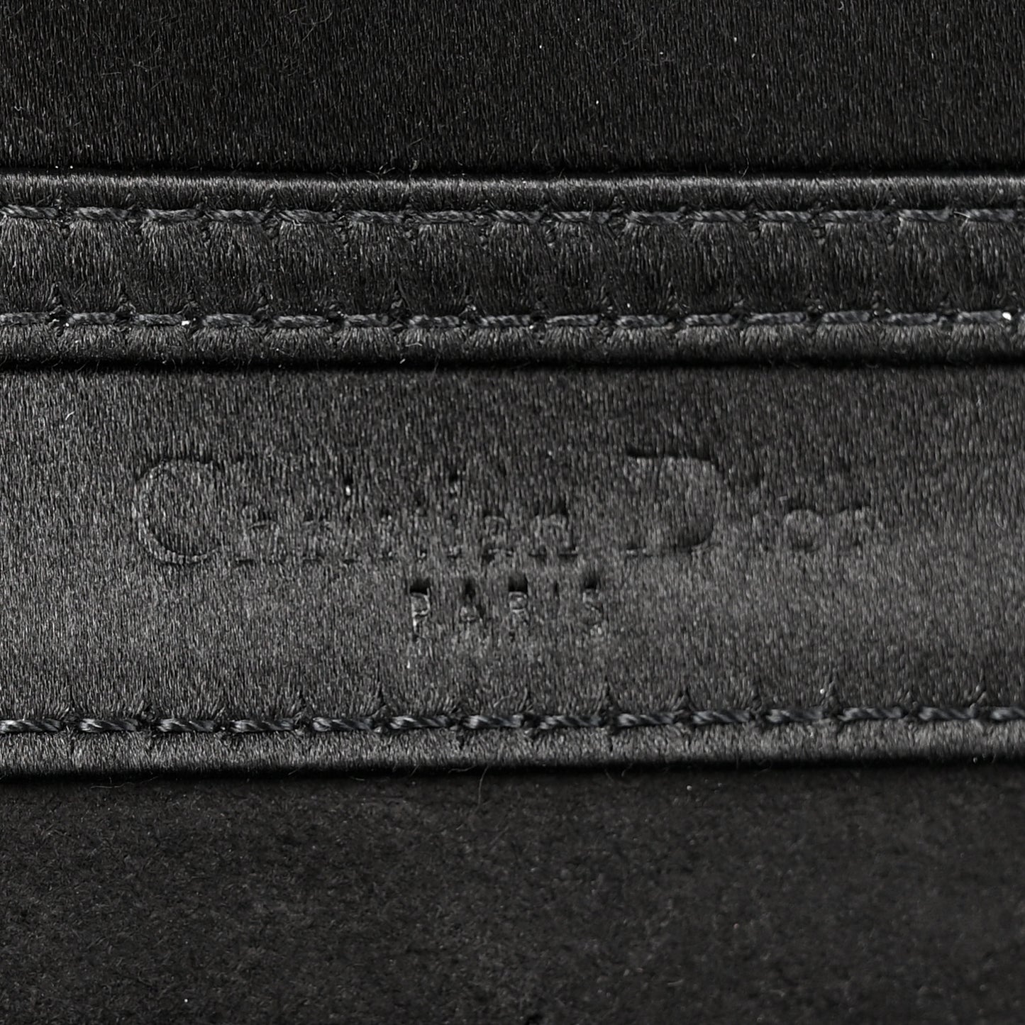 Satin Diorama Wallet on Chain Pouch Black