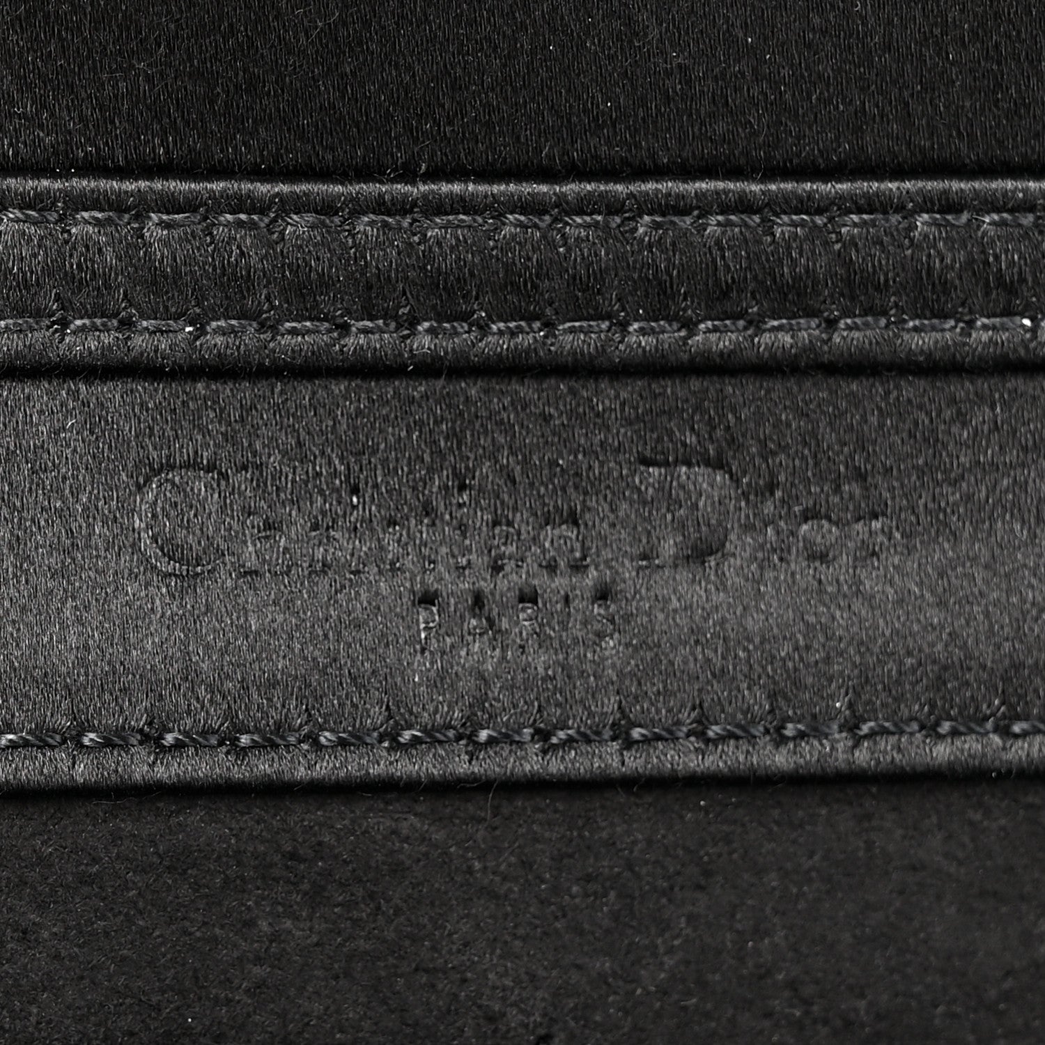 Christian Dior Satin Diorama Wallet on Chain Pouch Black 6 of 10