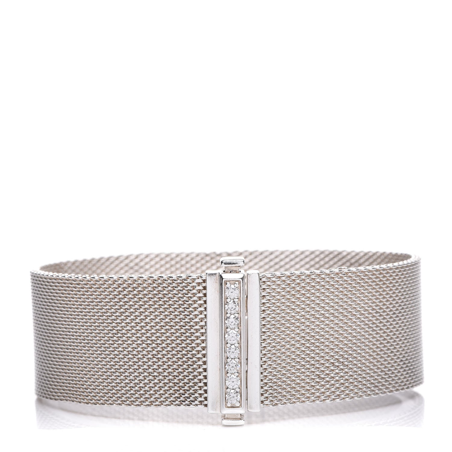 Tiffany Sterling Silver Diamond Somerset Bracelet 1 of 5