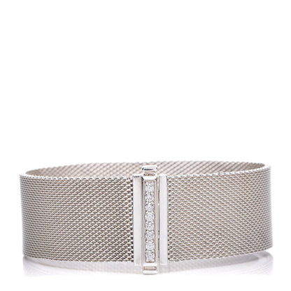 Tiffany Sterling Silver Diamond Somerset Bracelet 1 of 5