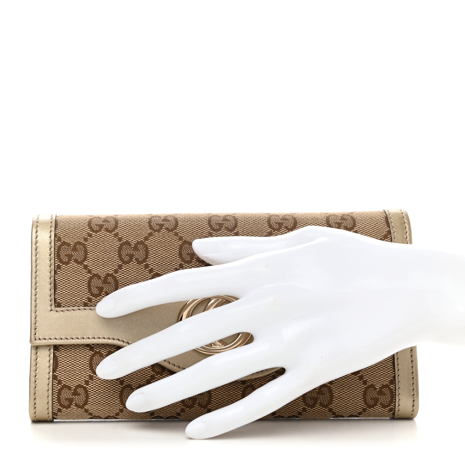 Gucci Monogram Sukey Continental Wallet Champagne 2 of 7