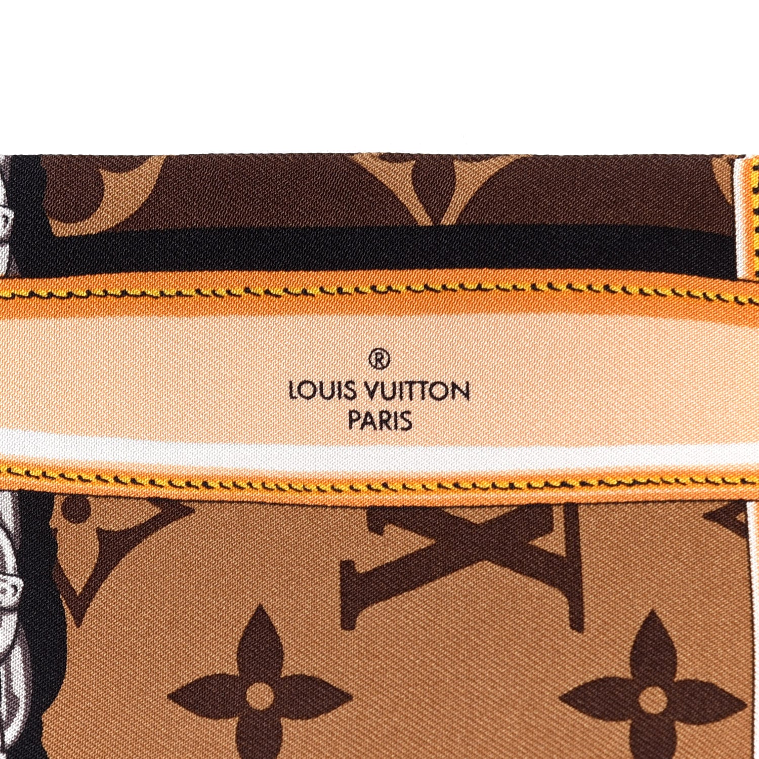 Louis Vuitton Silk Monogram Confidential Bandeau Brown 3 of 3