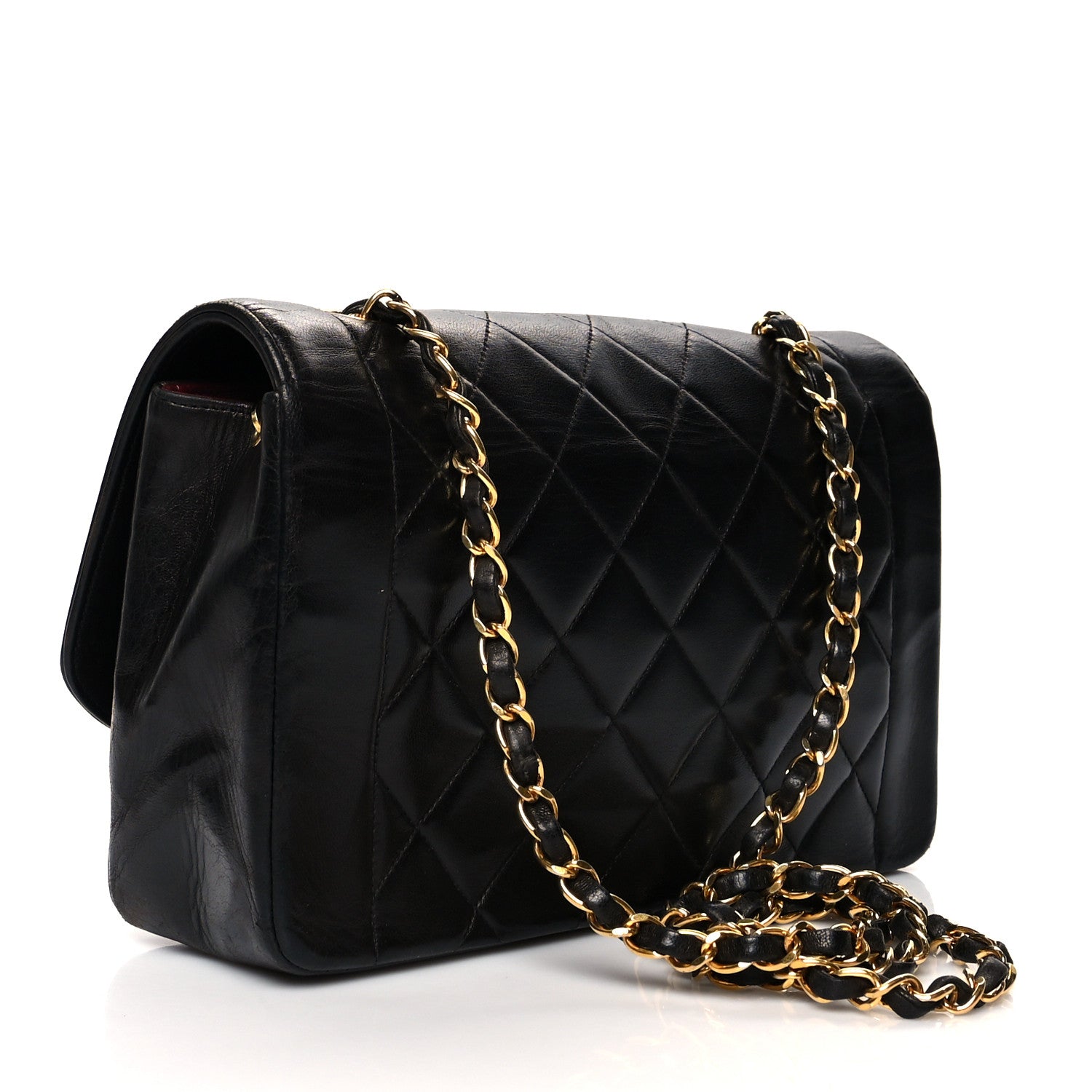 Chanel Lambskin Quilted Medium Single Flap Black 2 of 9