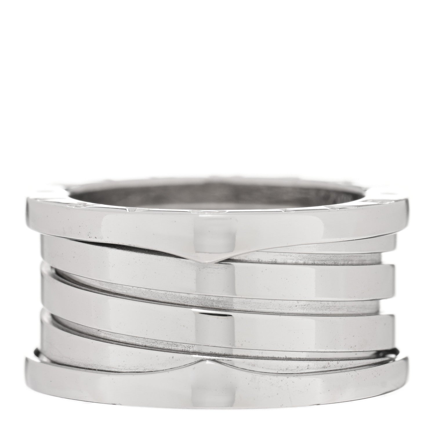 Bulgari 18K White Gold B.Zero1 Four-Band Ring 55 7.25 1 of 5