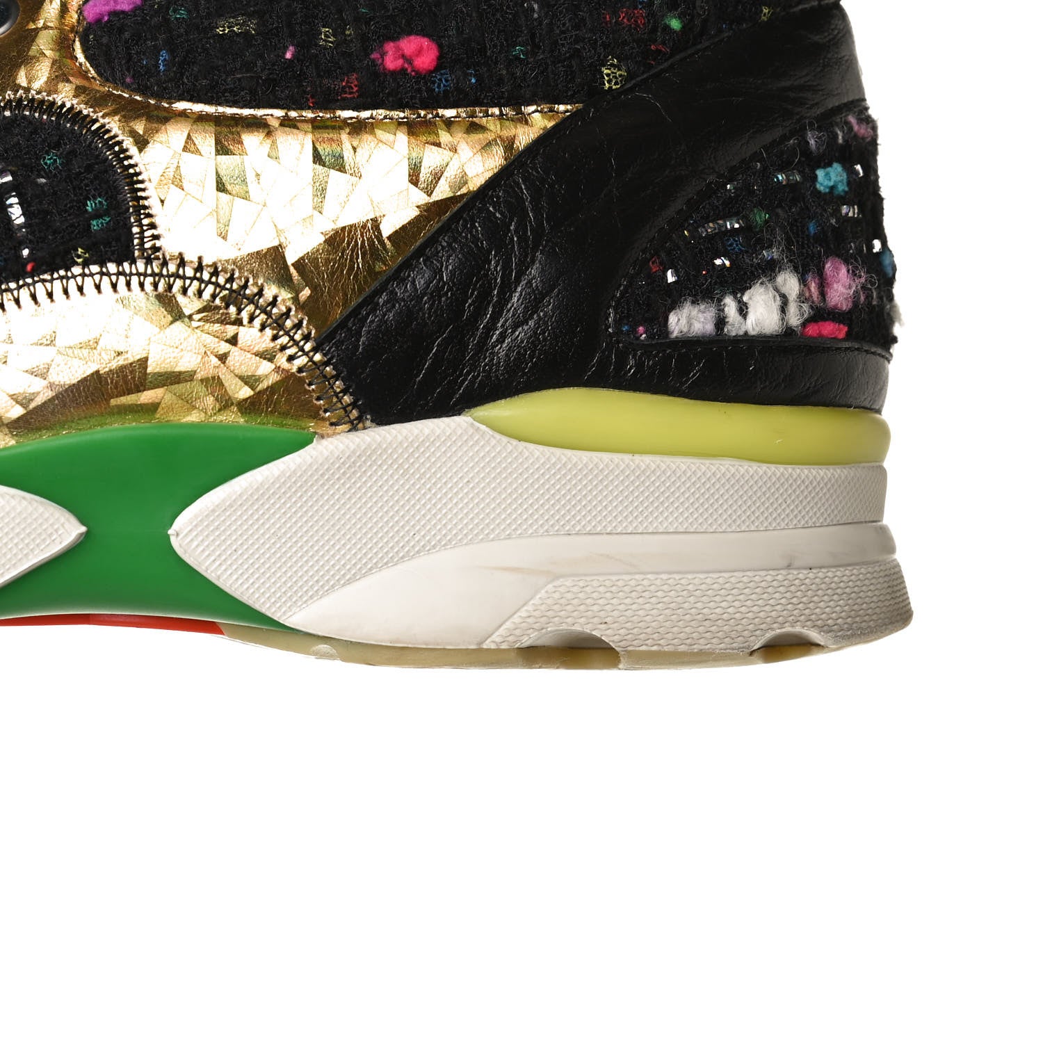 Chanel Tweed Lambskin Runway Sneakers 40 Black Multicolor 15 of 15