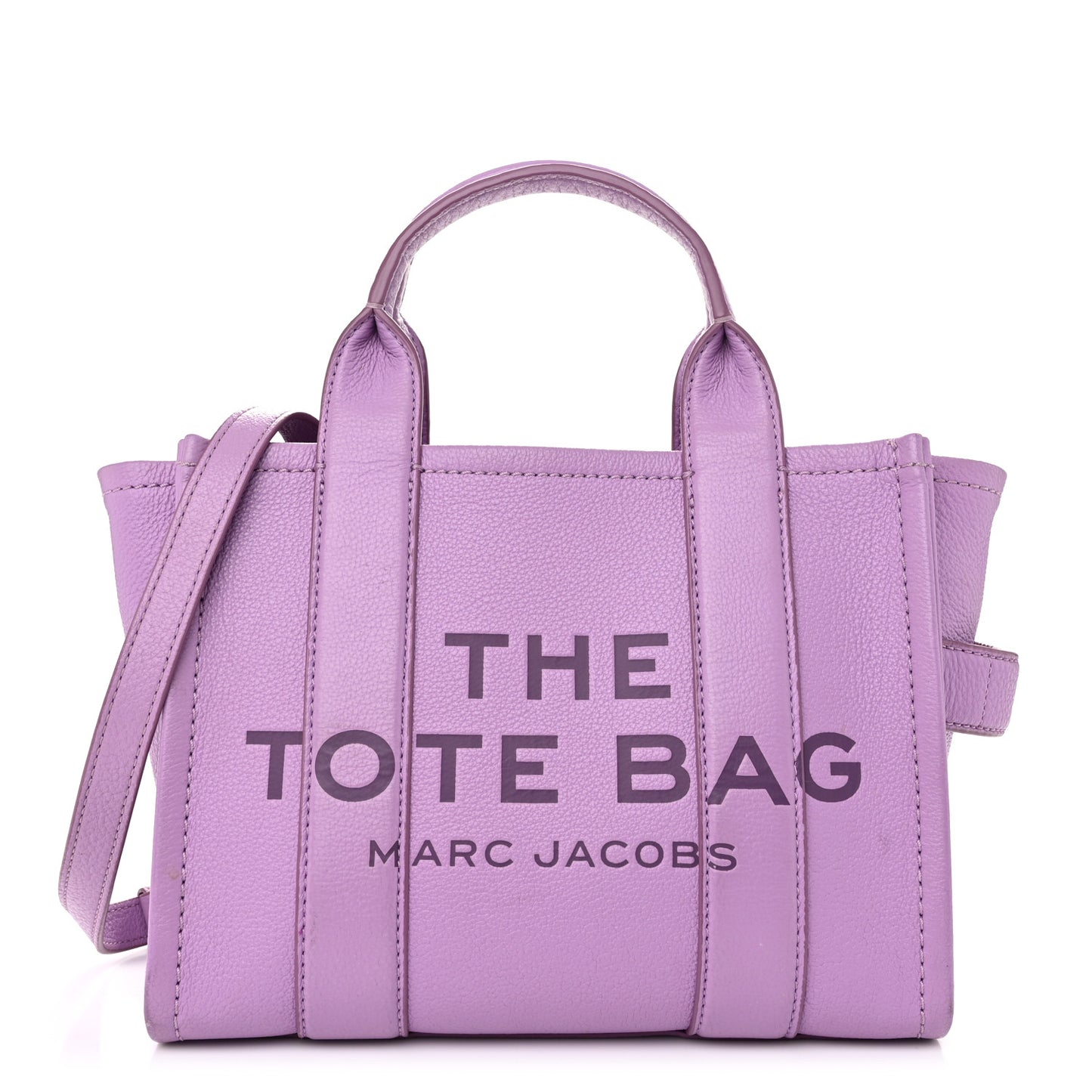 Grained Calfskin Mini The Tote Bag Purple