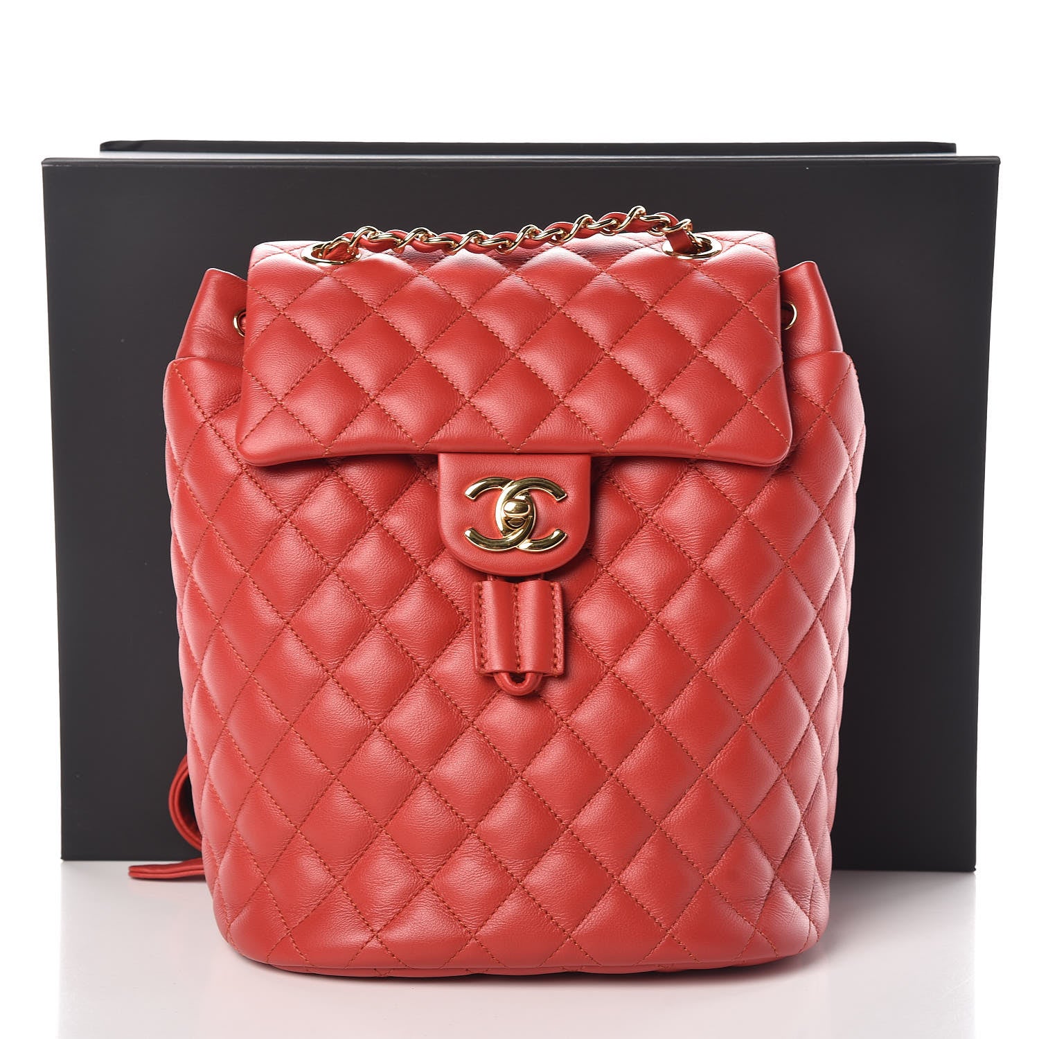 Chanel Calfskin Quilted Small Urban Spirit Backpack Red 8 of 8
