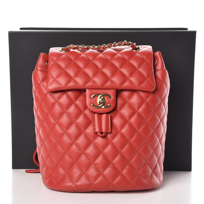 Chanel Calfskin Quilted Small Urban Spirit Backpack Red 8 of 8