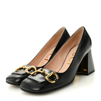 Gucci Malaga Kid Horsebit 75mm Pumps 39 Black 3 of 10