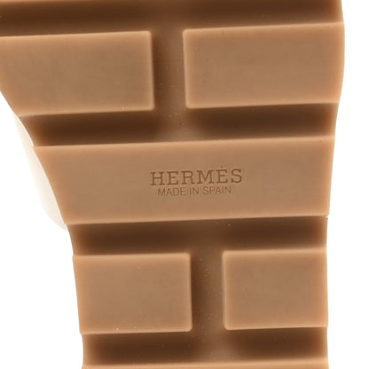 Hermes Calfskin Cork Eze 30 Sandals 37 White 6 of 9