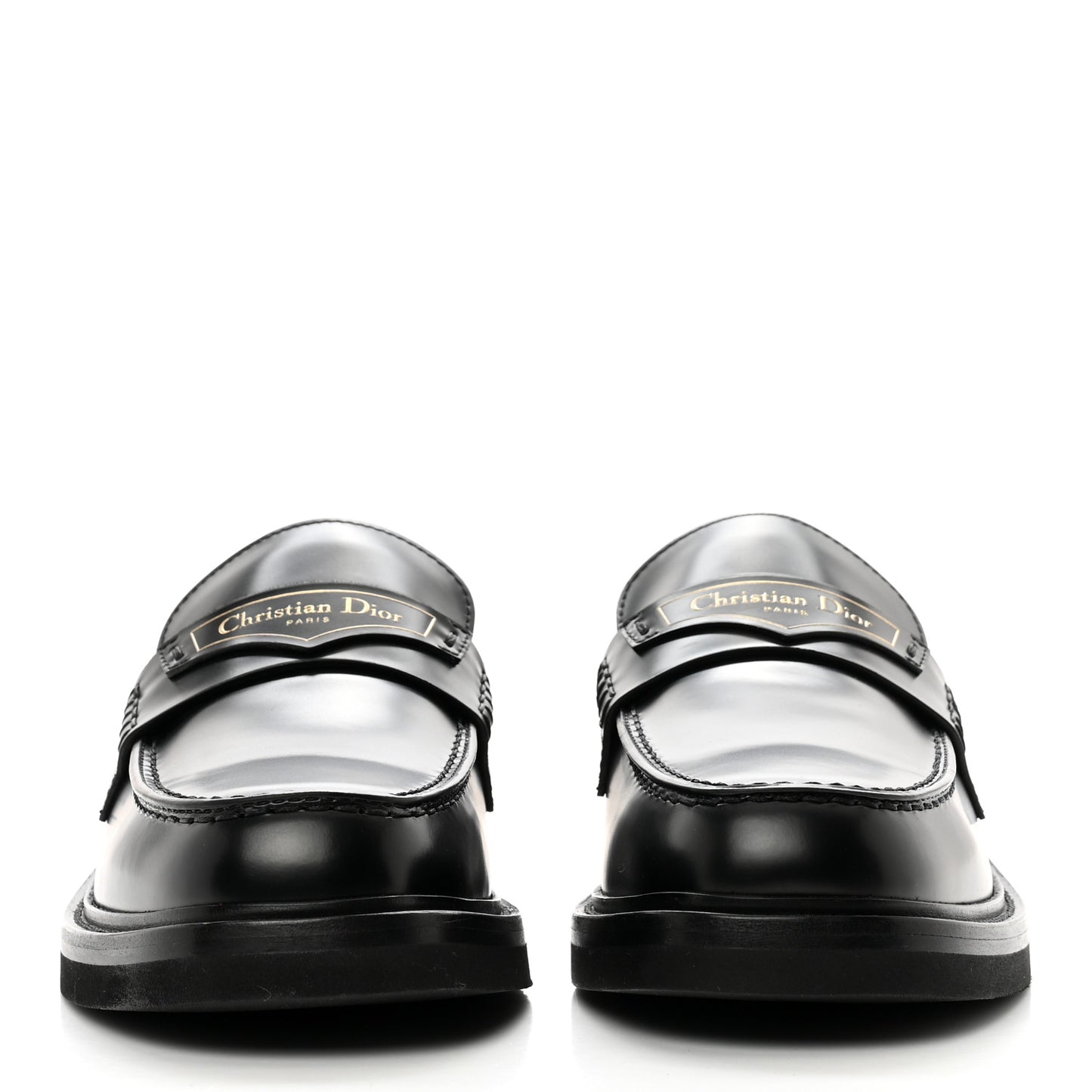 Brushed Calfskin Boy Loafers 40 Black