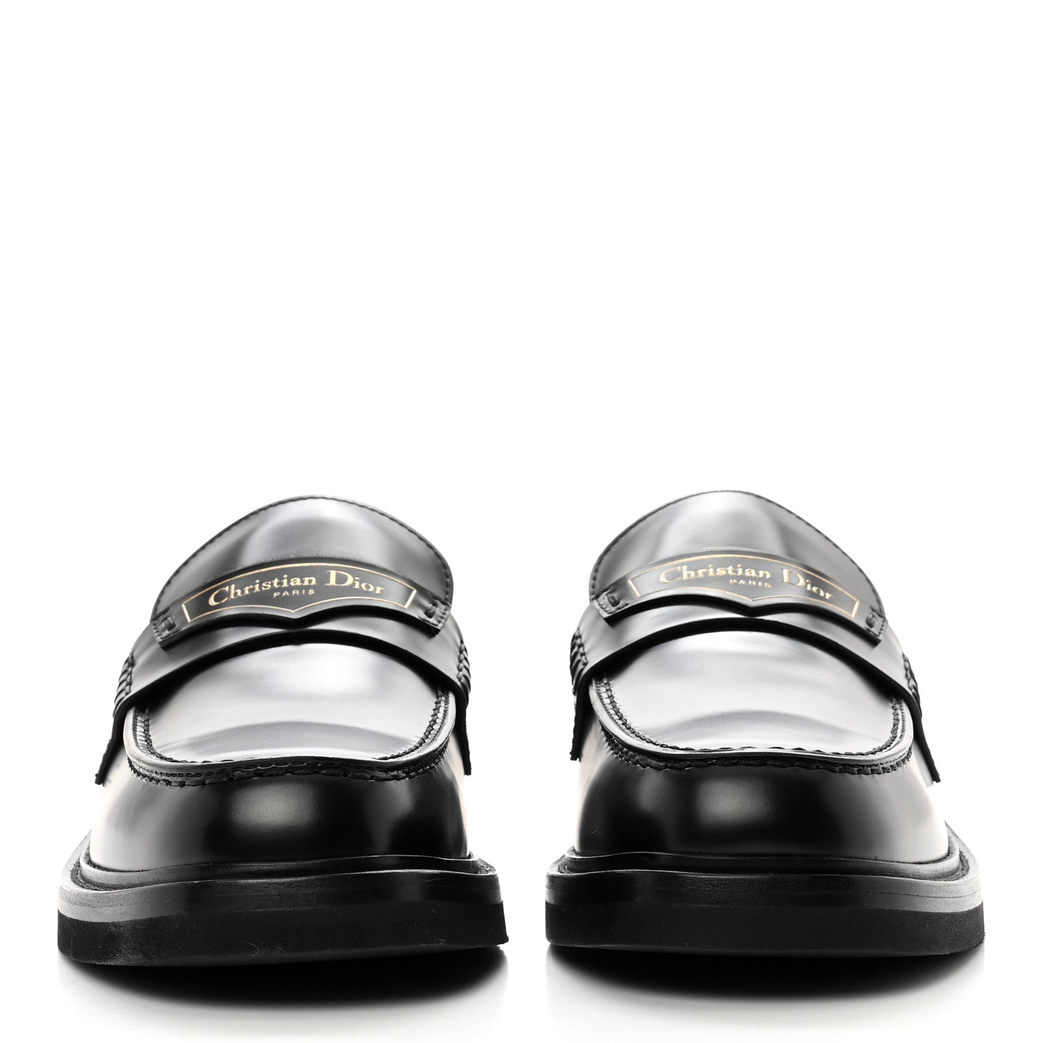 Christian Dior Brushed Calfskin Boy Loafers 40 Black 2 of 8