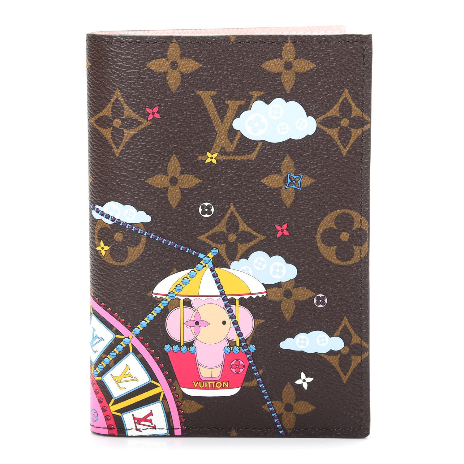 Louis Vuitton Monogram 2020 Christmas Animation Big Wheel Passport Cover Rose Ballerine 1 of 7