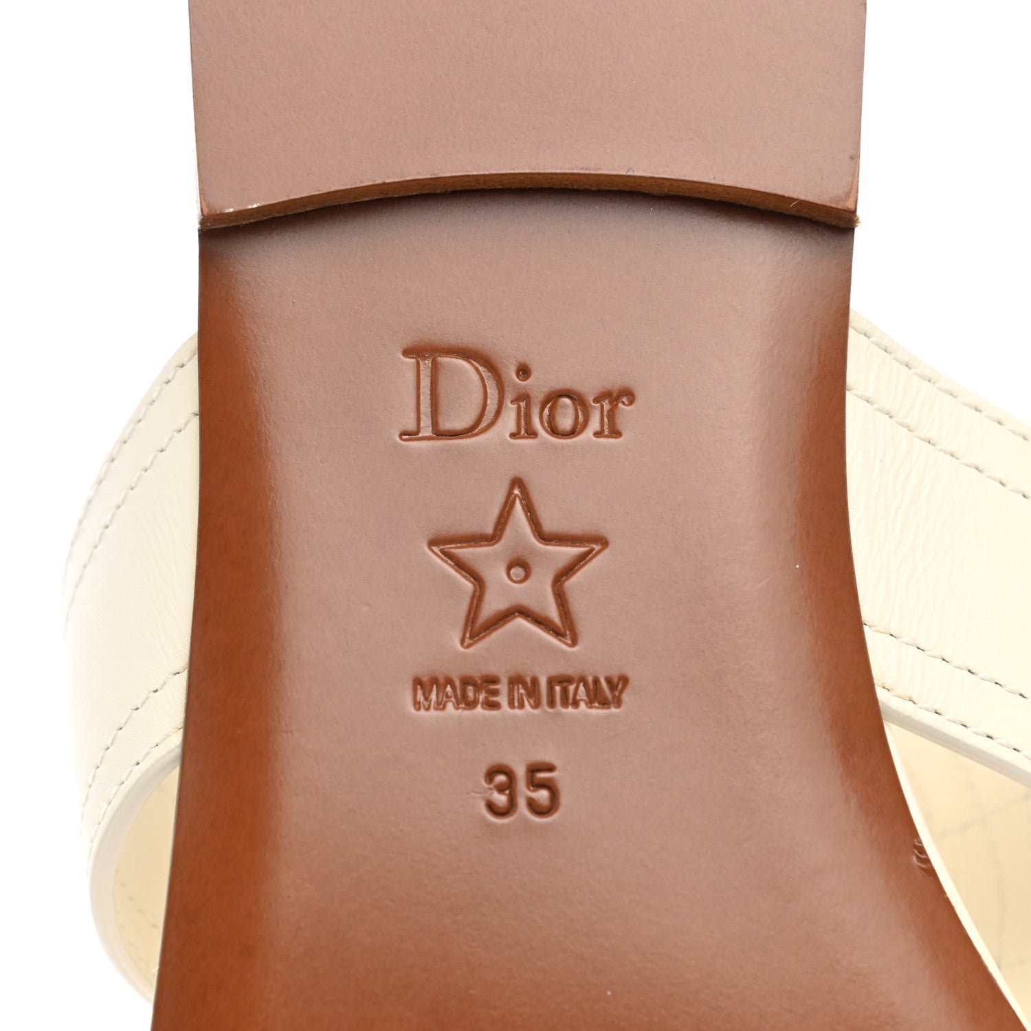 Christian Dior Calfskin 30 Montaigne Thong Sandals 35 White 6 of 9
