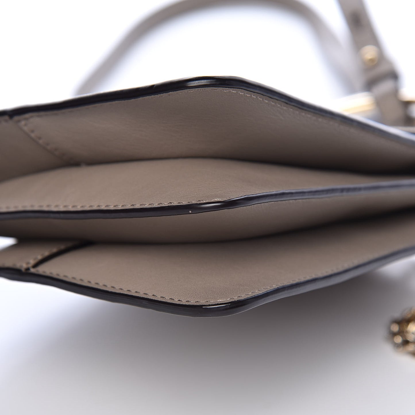 Suede Calfskin Mini Faye Bracelet Bag Motty Grey