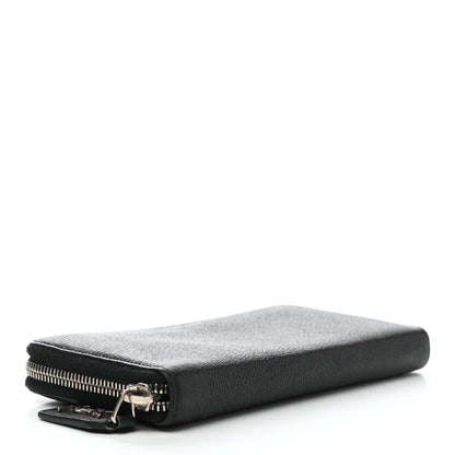 Saint Laurent Grained Calfskin Rive Gauche Zip Around Wallet Black 4 of 8