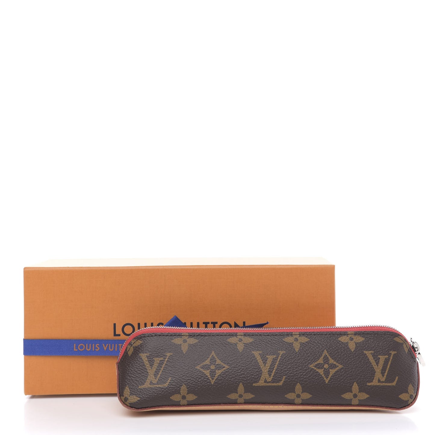 Monogram Elizabeth Pencil Pouch Red