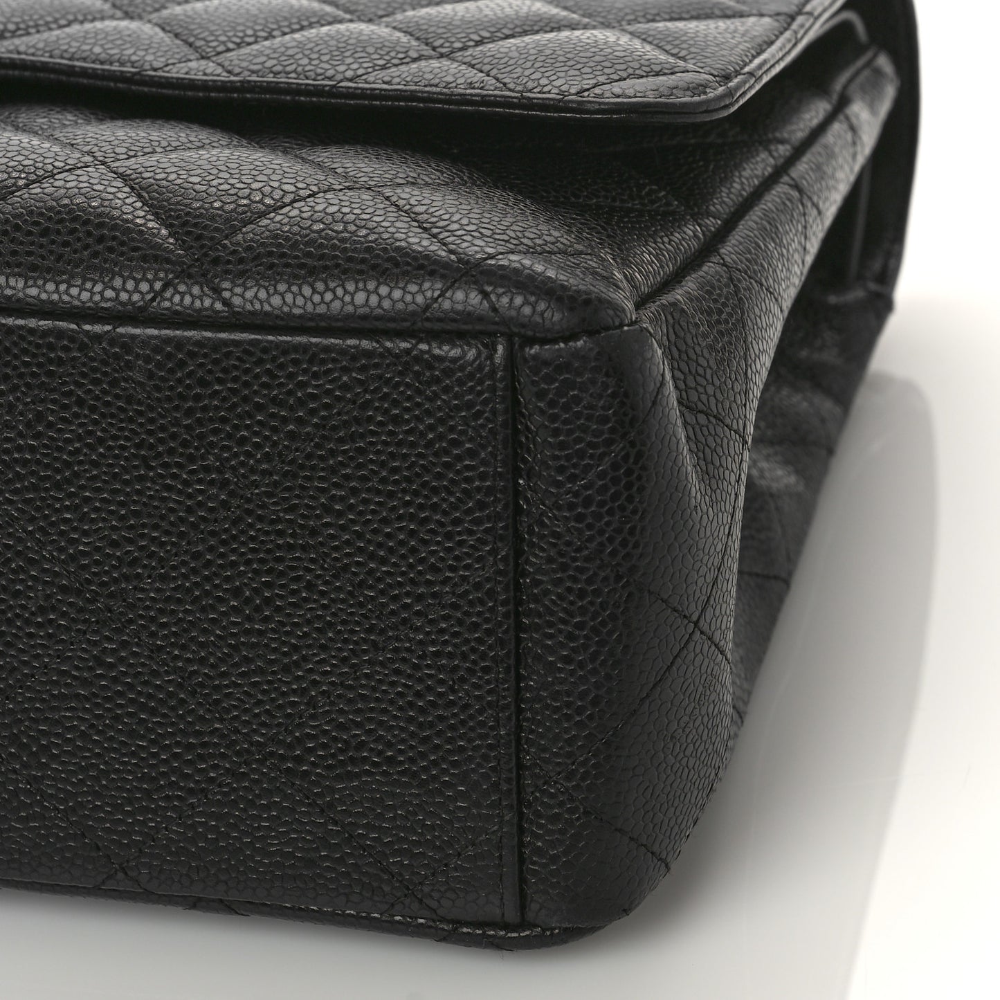 Caviar Quilted Maxi Double Flap Black