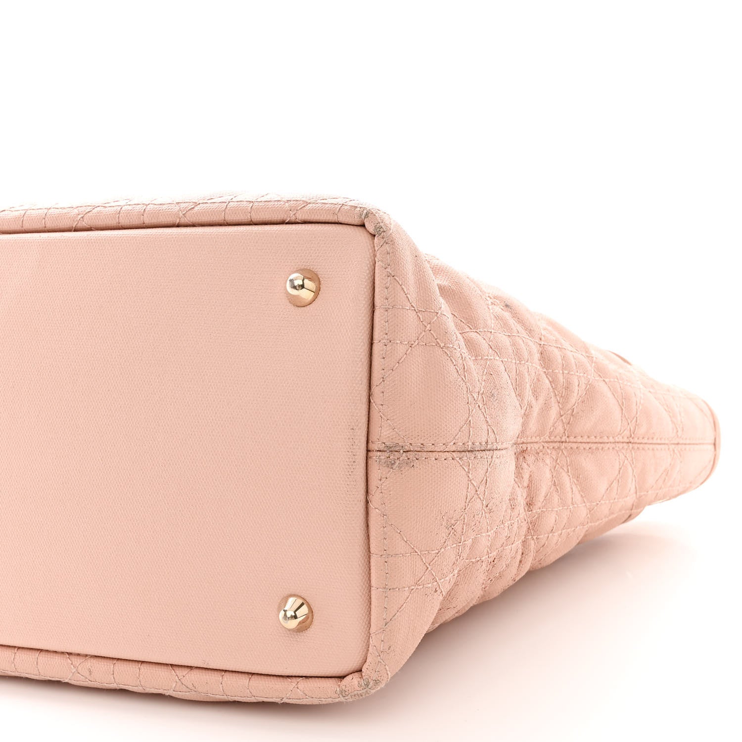 Christian Dior Coated Canvas Cannage Medium Panarea Tote Rosato 10 of 20