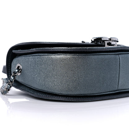 Chanel Metallic Caviar Small Coco Curve Messenger Flap Black Ruthenium 9 of 10