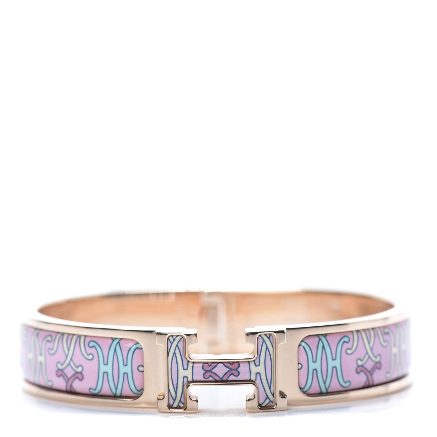 Enamel Narrow Print H Lift Clic Clac H Bracelet Color Patch