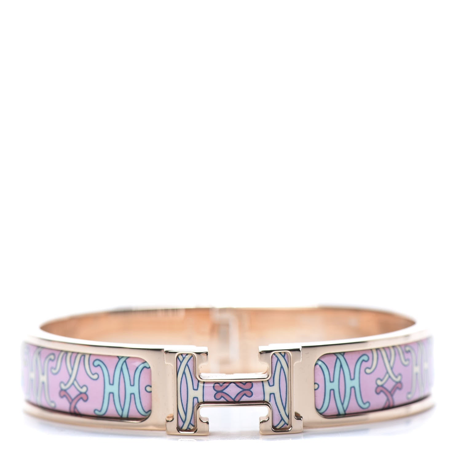 Hermes Enamel Narrow Print H Lift Clic Clac H Bracelet Color Patch 1 of 6