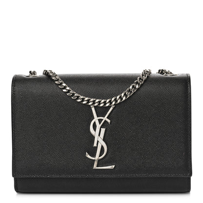 Saint Laurent Grain De Poudre Small Monogram Kate Satchel Black 1 of 7