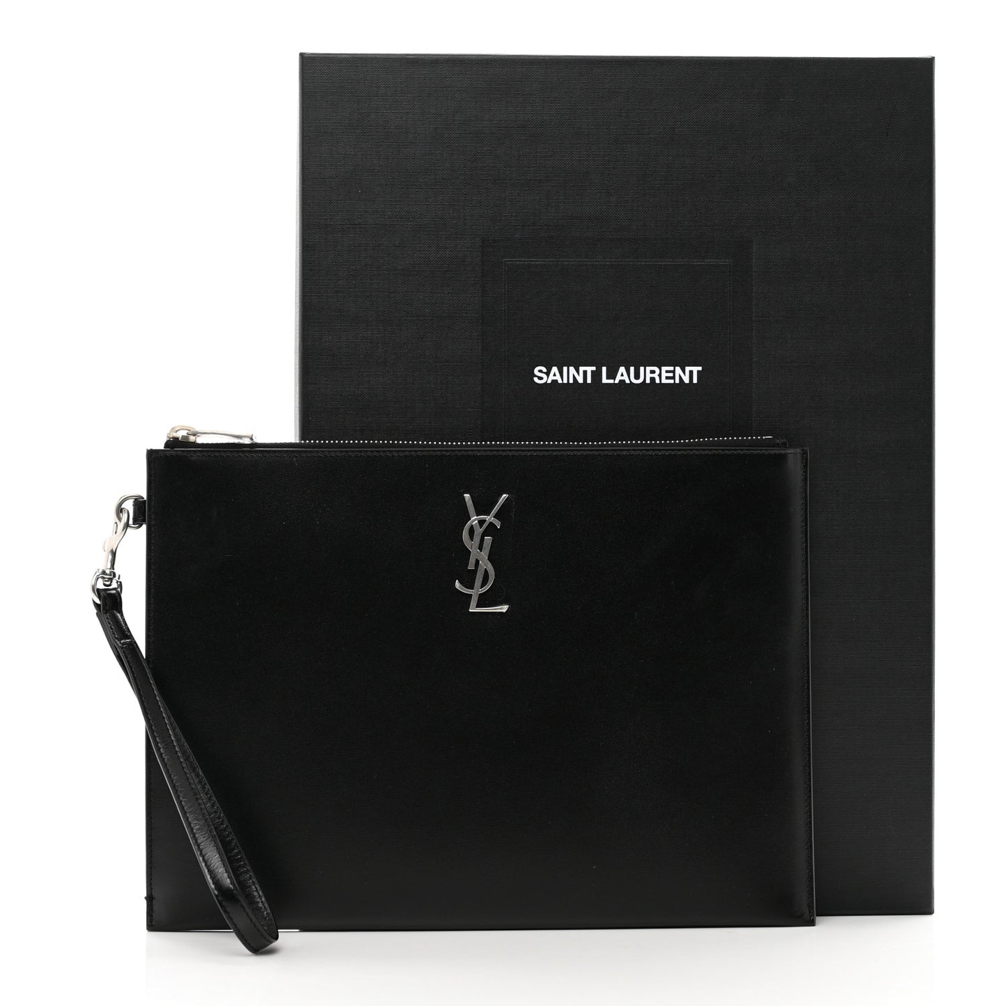 Calfskin Cassandre Tablet Pouch Black Black